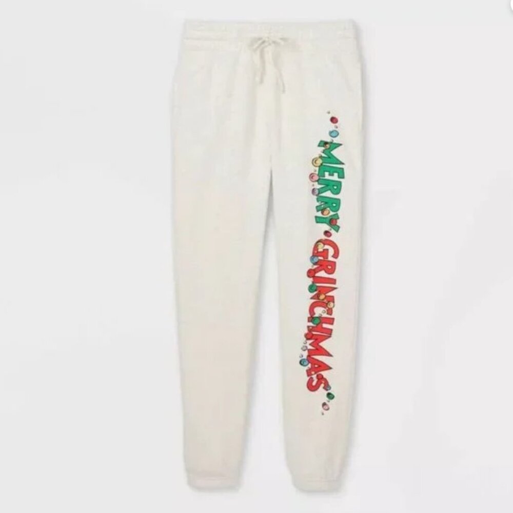 🆕The Grinch Graphic Joggers - Oatmeal - 2XL